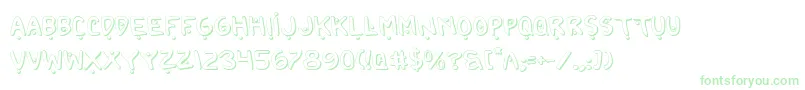 2toon2Shadow Font – Green Fonts on White Background