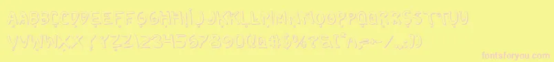 Шрифт 2toon2Shadow – розовые шрифты на жёлтом фоне