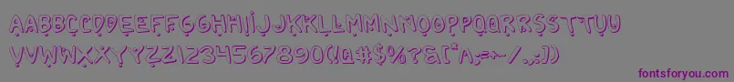 Шрифт 2toon2Shadow – фиолетовые шрифты на сером фоне