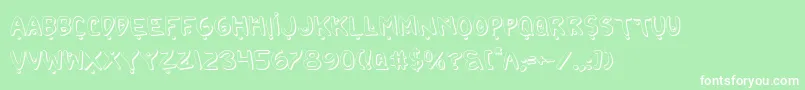 2toon2Shadow Font – White Fonts on Green Background