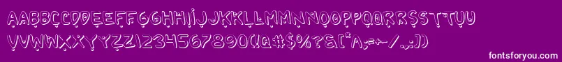 2toon2Shadow Font – White Fonts on Purple Background