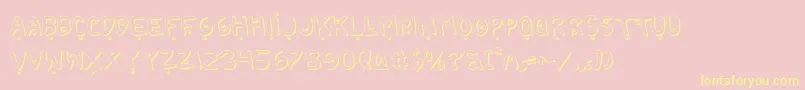 2toon2Shadow Font – Yellow Fonts on Pink Background