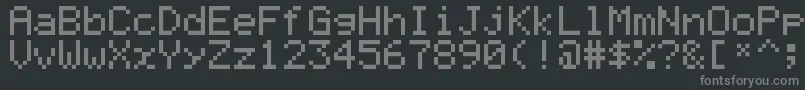 フォントGraph35Pix – 黒い背景に灰色の文字