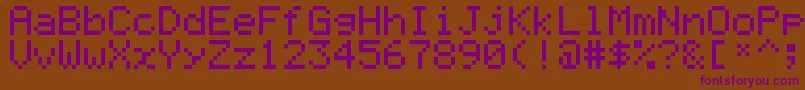 Graph35Pix Font – Purple Fonts on Brown Background