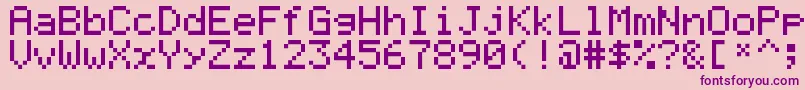Graph35Pix Font – Purple Fonts on Pink Background