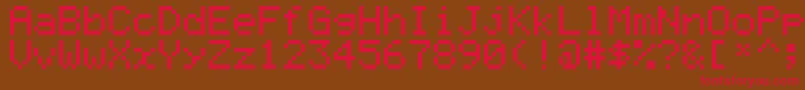 Graph35Pix Font – Red Fonts on Brown Background
