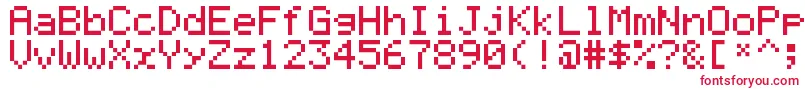 Шрифт Graph35Pix – красные шрифты на белом фоне