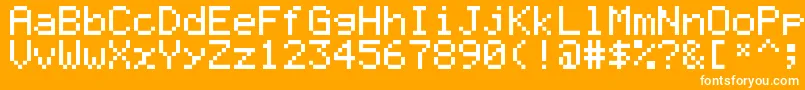 フォントGraph35Pix – オレンジの背景に白い文字