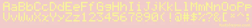 Graph35Pix Font – Yellow Fonts on Pink Background