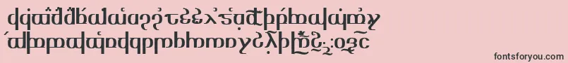 フォントTengwaroptime – ピンクの背景に黒い文字