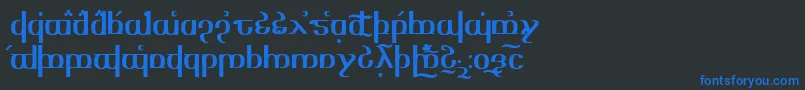 Tengwaroptime Font – Blue Fonts on Black Background