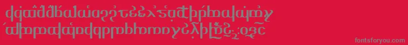 フォントTengwaroptime – 赤い背景に灰色の文字