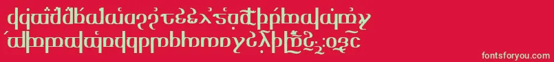 Tengwaroptime Font – Green Fonts on Red Background