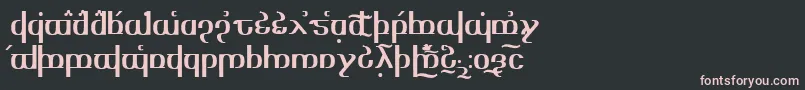 フォントTengwaroptime – 黒い背景にピンクのフォント