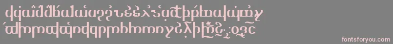 フォントTengwaroptime – 灰色の背景にピンクのフォント