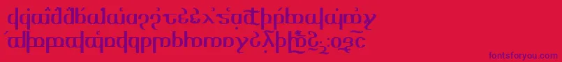 Tengwaroptime Font – Purple Fonts on Red Background