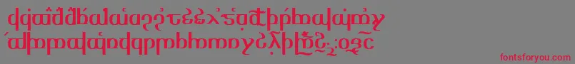 Tengwaroptime-fontti – punaiset fontit harmaalla taustalla