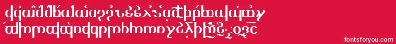 Więcej informacji o czcionce Tengwaroptime Czcionka Tengwaroptime – białe czcionki na czerwonym tle