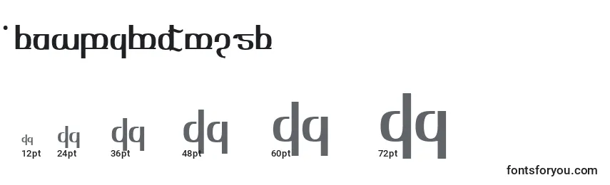 Размеры шрифта Tengwaroptime