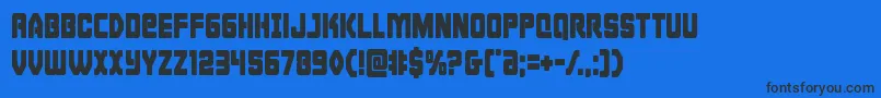 Cyborgroostercond Font – Black Fonts on Blue Background