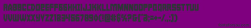Fonte Cyborgroostercond – fontes pretas em um fundo violeta