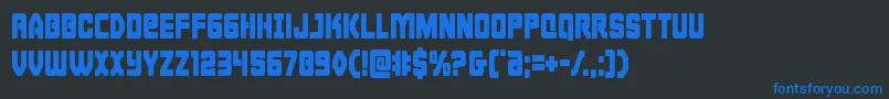 Cyborgroostercond Font – Blue Fonts on Black Background