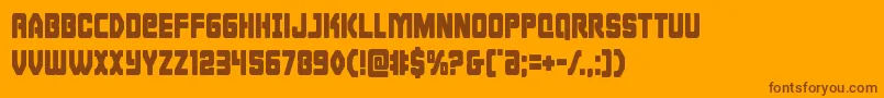 Cyborgroostercond Font – Brown Fonts on Orange Background