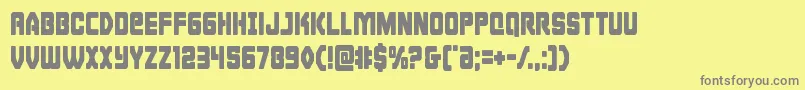 Cyborgroostercond Font – Gray Fonts on Yellow Background