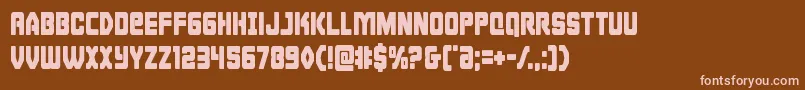 Cyborgroostercond Font – Pink Fonts on Brown Background