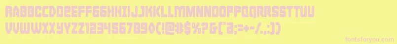 Cyborgroostercond Font – Pink Fonts on Yellow Background