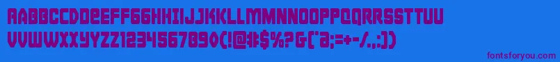 Cyborgroostercond Font – Purple Fonts on Blue Background