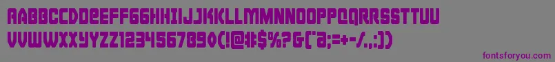 Cyborgroostercond Font – Purple Fonts on Gray Background