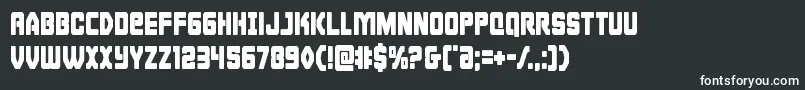 Шрифт Cyborgroostercond – белые шрифты на чёрном фоне