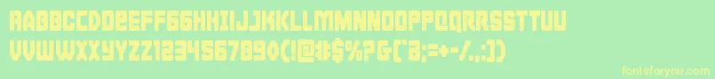 Cyborgroostercond Font – Yellow Fonts on Green Background