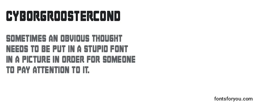 Review of the Cyborgroostercond Font
