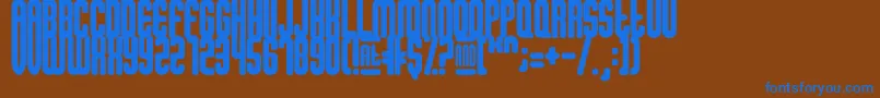 Sugar Font – Blue Fonts on Brown Background