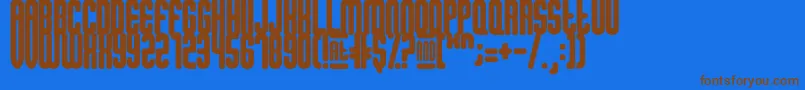 Sugar Font – Brown Fonts on Blue Background