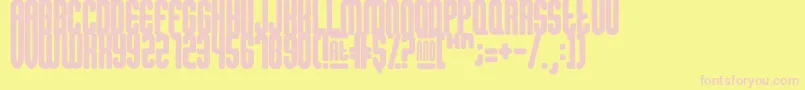 Sugar Font – Pink Fonts on Yellow Background