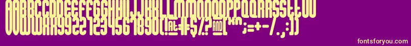 Sugar Font – Yellow Fonts on Purple Background