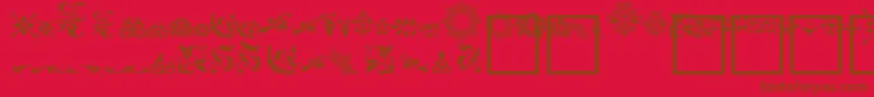 fuente FleurdesignDingbats – Fuentes Marrones Sobre Fondo Rojo