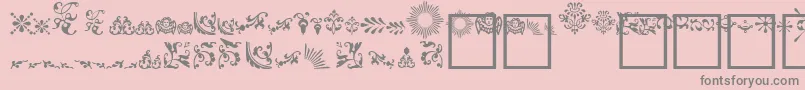 Шрифт FleurdesignDingbats – серые шрифты на розовом фоне