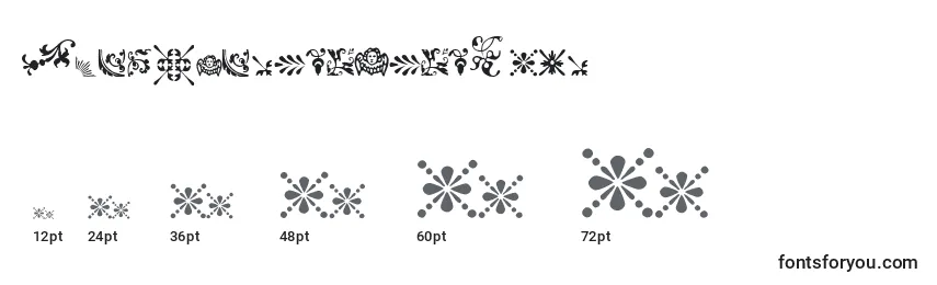 Größen der Schriftart FleurdesignDingbats