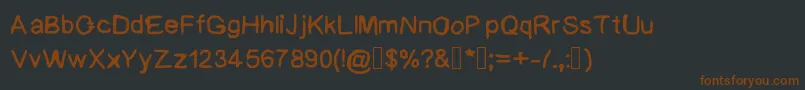 フォントBadHandwriting – 黒い背景に茶色のフォント