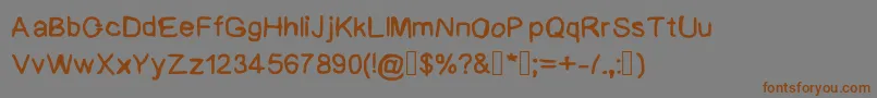 BadHandwriting Font – Brown Fonts on Gray Background