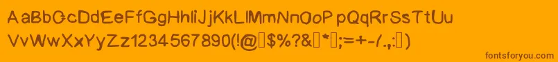 BadHandwriting Font – Brown Fonts on Orange Background