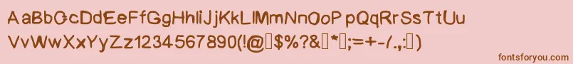 BadHandwriting Font – Brown Fonts on Pink Background