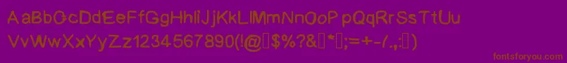 BadHandwriting Font – Brown Fonts on Purple Background