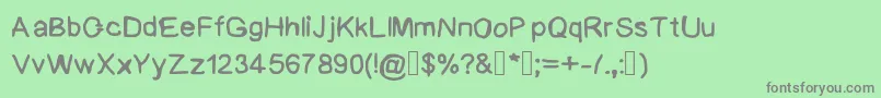 BadHandwriting Font – Gray Fonts on Green Background
