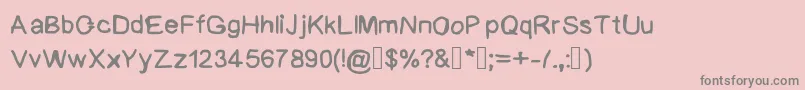 BadHandwriting Font – Gray Fonts on Pink Background