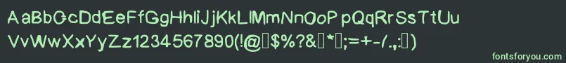BadHandwriting Font – Green Fonts on Black Background